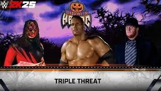 Full Match - Kane vs. The Rock vs. Undertaker: Triple Threat Match at Halloween Havoc | WWE 2k25