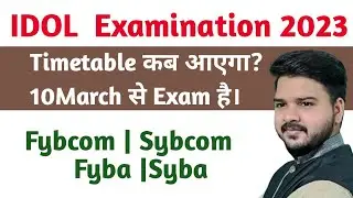IDOL Exam Timetable 2023 |Idol Mumbai |Jitesh sir|
