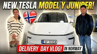 🚗 We Finally Got Our Brand New TESLA MODEL Y JUNIPER! | Delivery Day Vlog in Norway 🇳🇴❤️