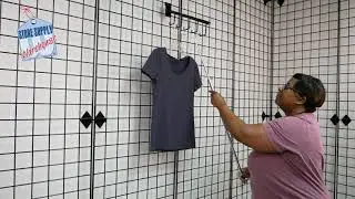 Professional Retail Displays: Chrome Reach Garment Hooks