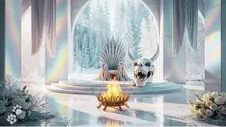 Quicksilver Winter Castle Throne Ambience | 3 Hours of Majestic Fantasy, Fire & Snow
