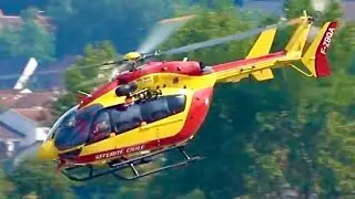 Eurocopter EC145 | S&eacute;curit&eacute; Civile | Startup & Takeoff at Nancy Essey Airport #helicopter #aviation