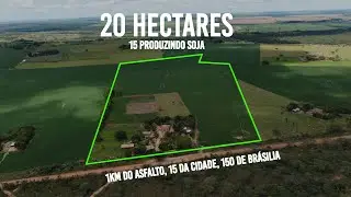 Sitio 20ha, produzindo 15ha soja,1 km do asfalto, 15 da cidade, 150 de Brasília. R$ 1.500.000,00
