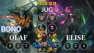 KT Bono Olaf vs Elise Jungle - KR Patch 10.19
