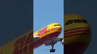DHL Cargo Plane Landing...#planespotting #dhlairlines #aviation #shorts