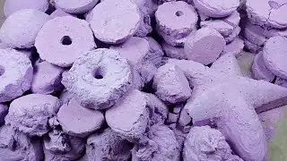1 Big star & donut Extra soft purple gymchalk crispy | crunchy | relaxing | oddly satisfying | ASMR
