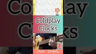 Clocks - Coldplay #coldplay #clocks #guitar #tab #riff #tutorial #rock #pop #acoustic #chords