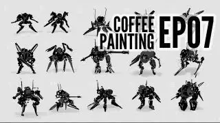 CoffeePainting: Mecha thumbnail sketches