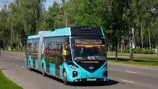 Новополоцк: Поездка в электробусе БКМ-E433 Vitovt Max Electro,г/№ ААЕ040-2.марш.10