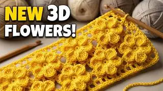 NEW DISCOVERY ✨ Stunning 3D Flower Crochet Stitch (Easy Repeat for Blankets)