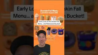 Early look at the Dunkin Donuts Fall Pumpkin Spice Menu and Halloween Munchkin Bucket! #donuts #food