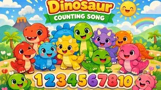 Learn Counting 1 to 10 With Dinosaur 🦕|Numbers Song for Toddlers and Preschool Learners