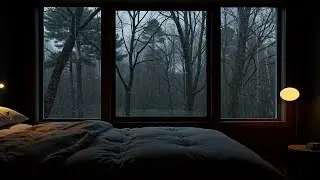 Musique relaxante avec des sons de pluie | Une chambre chaleureuse pour favoriser un sommeil profond