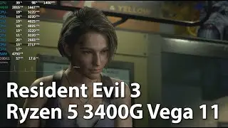 Resident Evil 3 on AMD Ryzen 5 3400G Vega 11 - Gameplay Benchmark Test