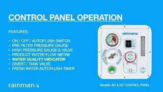 Rainman Watermaker Control Panel Operation