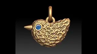 Golden Bird ZBrush Jewelry Speed Sculpt with Narration