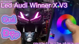 Độ Led Audi Chữ Y Cho Winner X V3 T&iacute;ch Hợp Xi Nhan Qu&aacute; Tiện Lợi