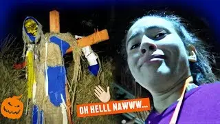 Filming myself walking through a haunted corn maze