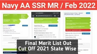 Indian Navy aa ssr cut off 2021 state wise