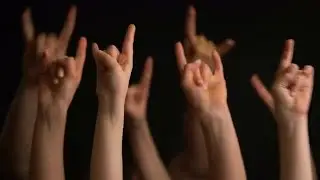 Rock On Gesture Stock Video