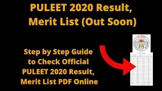 PULEET 2020 Result, Merit List (Out Soon) - How to Check PULEET 2020 Result, Merit List PDF Online
