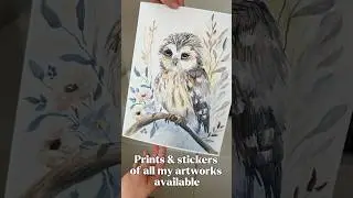 Printing My Watercolor Owl on Textured Paper | Epson EcoTank ET-8550 Fine Art Print