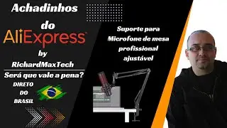 Suporte para Microfone de mesa profissional ajust&aacute;vel AliExpress do Brasil