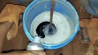 Epoxy backing compound pouring in Crusher concave liner