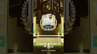 Legends welcome 5k FP pack #fifa #fifamobile #shorts #short #ronaldo #r9 #icon #packopening #fyp