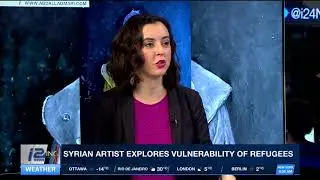 Syrian artist paints world leaders as refugees