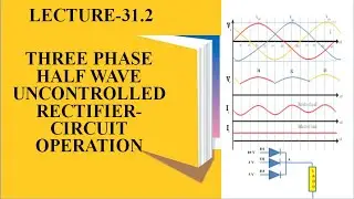 Lecture 31.2 | 3 phase half wave uncontrolled rectifier with rl load | three phase rectifier |