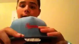 Supreme 5 panel distressed hat