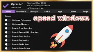 Speed ​​up Windows, improve Windows performance, disable Windows features, clean Windows / Optimizer
