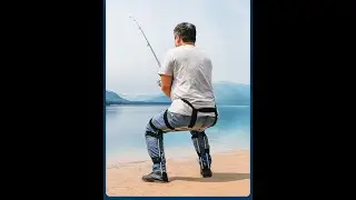 Portable Sports Wearing Invisible Seat Folding Stool Exoskeleton Wearing Chair Fishing Travel Seat