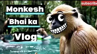 Monkesh Bhai Vlog &ndash; Full Comedy Day in Life 😂 #monkey #comedy 