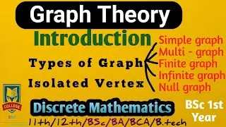 Graph Theory {Introduction, Types of Graph, Isolated Vertex}Discrete Mathematics BSc 1st year/BA/BCA