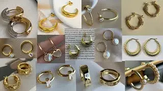Gold hoop latest earrings l gold hoop earrings designs with price l gold earrings 2023...