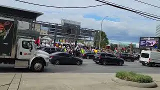 Now, Oct 14/23, Palestine support protest in Mississauga/Toronto Canada