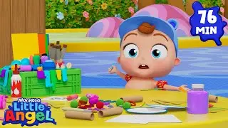 What Will Happen? Sink or Float! 🛁 + More | Little Angel | Nursery Rhymes & Songs For Kids