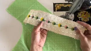 How to attach a readymade neck patch on Kurti/ sewing tips