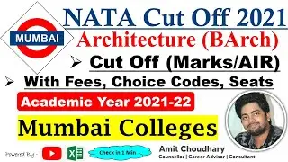 BArch/Architecture Colleges Cut off, Code, Seat & Fees of 2021-22 in Mumbai | For NATA 2022 Aspirant