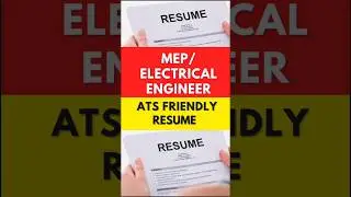 MEP Electrical Engineer ATS Friendly Resume Malayalam #atsmalayalam #atscvmalayalam #atscv #resume