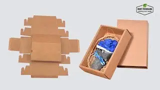 1 Minute to Learn How to Fold up Brown Kraft paper slide Drawer Boxes
