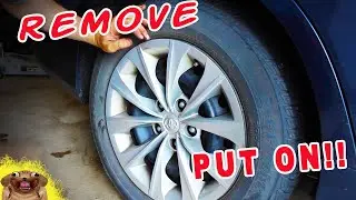 ЛЕГКО!!! - Как снять пластиковые колпаки и поставить их на автомобиль TOYOTA CAMRY 2014-2016 годо...