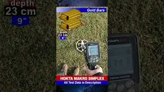 Nokta Makro Simplex Test with Gold Target in All Metal mode #metaldetectors #shortsvideo #detech