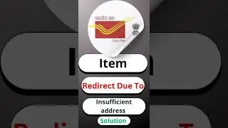 India speed post item redirected due to insufficient address meaning in hindi solution 2025