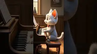 cat pianist#music#art#animals#cat #abcs #alphabet #alphabetn #funny #cutecat #cartoon#animation#cat