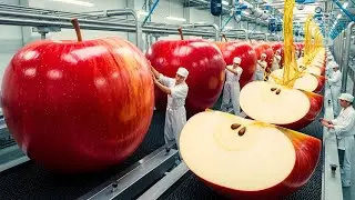 How Apple Juice is Made in a Factory? Amazing Satisfying Apple Production Line (How It's Made)