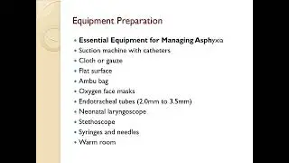 Management of Asphyxia Neonatorum