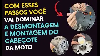 Desmontagem e ASSENTAMENTO VÁLVULAS MOTO -  Dica da RETÍFICA CASEIRA - MONTAGEM CABEÇOTE